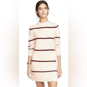 Like New Line & Dot Eska Sweater Dress in Ivory/Wine XS
